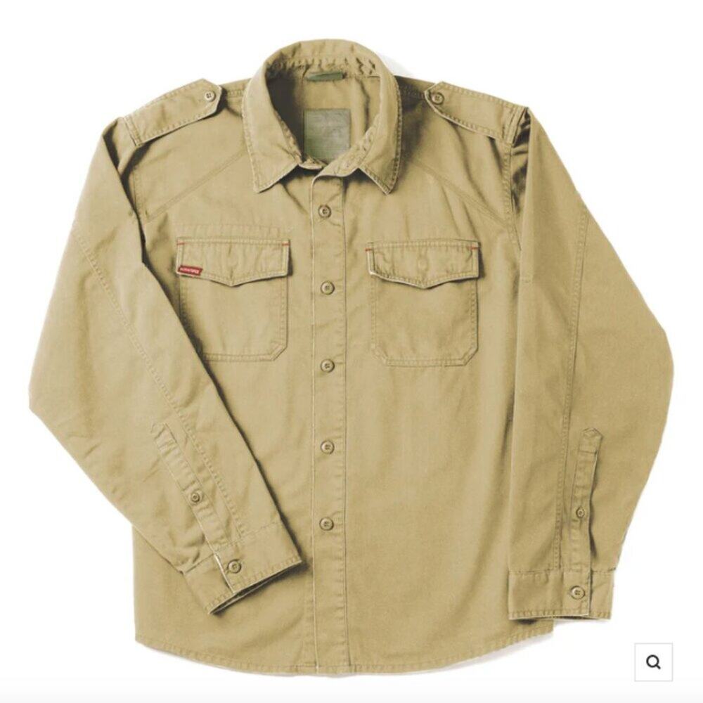 Rothco men's Vintage Fatigue Khaki Utility Shirt - SIZE XL